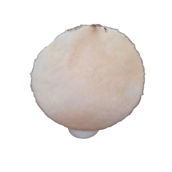 Vintage - Cream Angora Feather Bow Beret - Picture 4 of 4